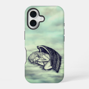 Ein schlafender Engel auf den Himmelswolken iPhone 16 Hülle
