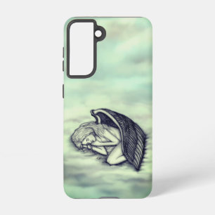 Ein schlafender Engel auf den Himmelswolken Samsung Galaxy Hülle