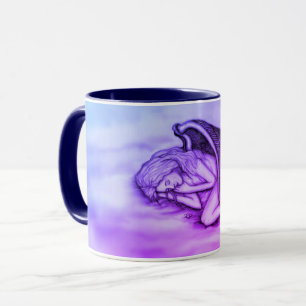 Ein schlafender Engel auf den Himmelswolken Tasse