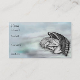 Ein schlafender Engel auf den Himmelswolken Visitenkarte