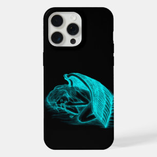 Ein schlafender Engel in schwarz-grün Design iPhone 15 Pro Max Hülle