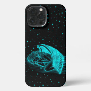 Ein schlafender Engel in Schwarz und Grün iPhone 13 Pro Max Hülle