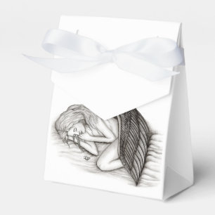 Ein schlafender Engel - Schwarz-Weiß-Design Geschenkschachtel