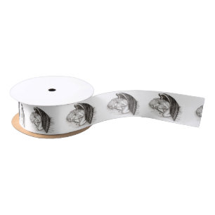 Ein schlafender Engel - Schwarz-Weiß-Design Satinband