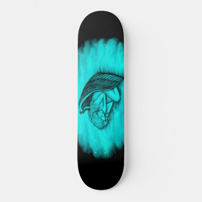 Ein schlafender Engel Skateboard (Vorderseite)
