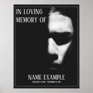 Ein schlafendes Gesicht im Halbschatten Poster