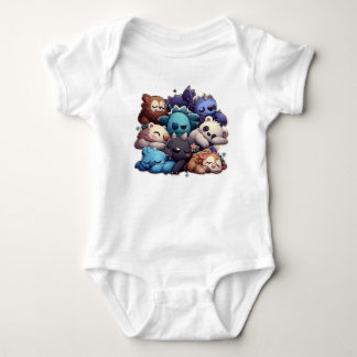 ein schlafendes Tier Baby Strampler