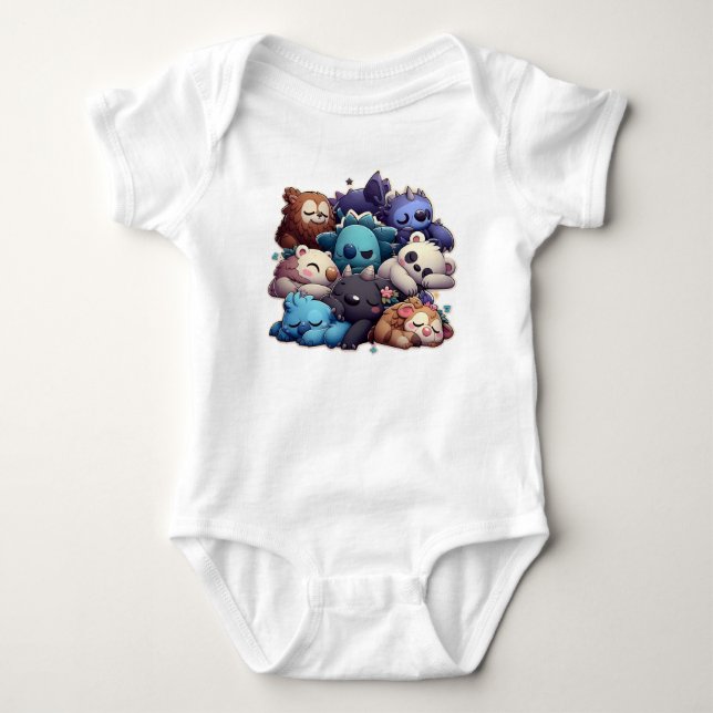 ein schlafendes Tier Baby Strampler (Vorderseite)
