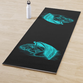 Ein Schlafengel , Schwarz und Grün Design Yogamatte