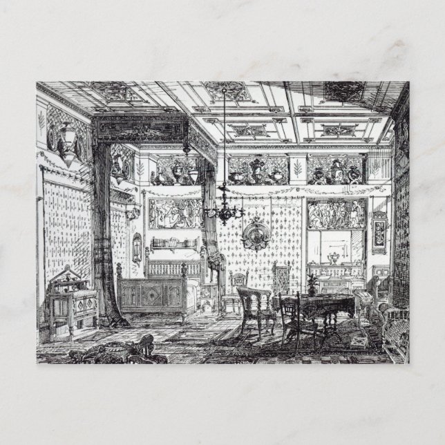 Ein Schlafzimmer Postkarte (Vorderseite)