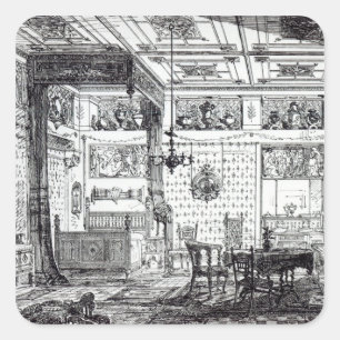 Ein Schlafzimmer Quadratischer Aufkleber