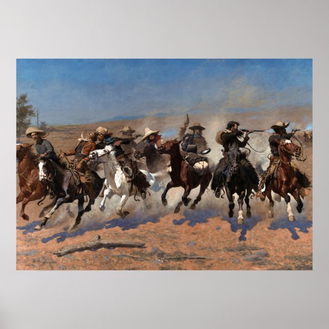 Ein Schlag für Holz von Frederic Remington Poster (Vorne)