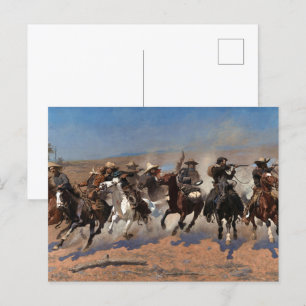 Ein Schlag für Holz von Frederic Remington Postkarte