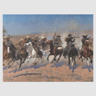 Ein Schlag für Holz von Frederic Remington Seidenpapier