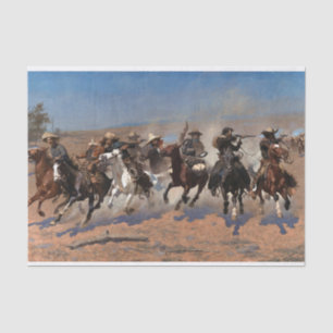 Ein Schlag für Holz von Frederic Remington Seidenpapier