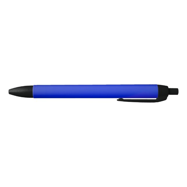 Ein schlanker blauer Stift mit schwarzer Spitze un (Unterseite)