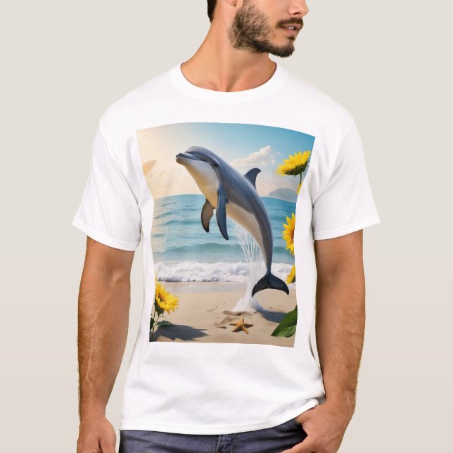 Ein schlauer Delphin springt anmutig T-Shirt (Vorderseite)