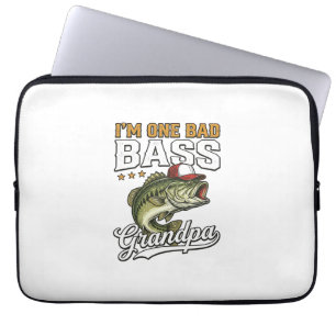 Ein schlechter Bass-Opa-Angeln Vintage-Vektor-Desi Laptopschutzhülle
