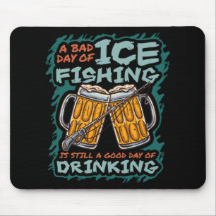 Ein schlechter Tag beim Eisangeln Lustige Humor Zi Mousepad