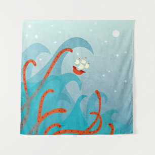 Ein schlechter Tag für die Schönheit der Seefahrer Wandteppich