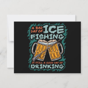 Ein schlechter Tag zum Eisangeln Lustige Humor Zit Dankeskarte