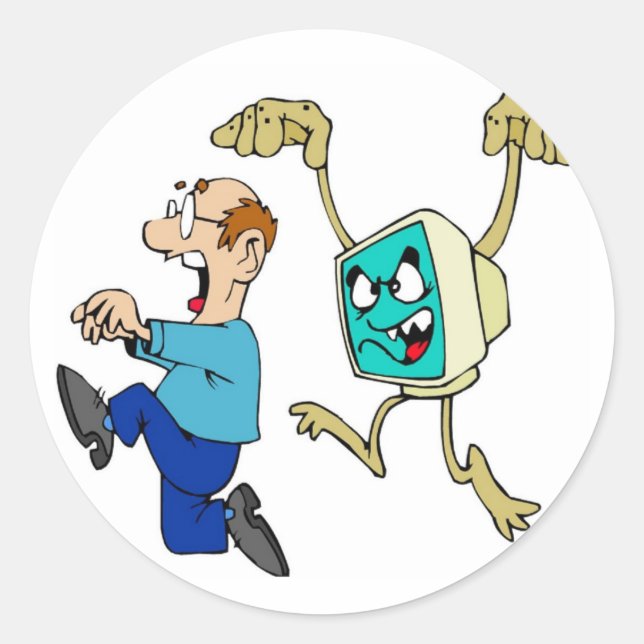 Ein schlechtes Day Funny Sticker (Vorderseite)