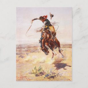 Ein schlechtes Hoss von Charles Marion Russell im Postkarte