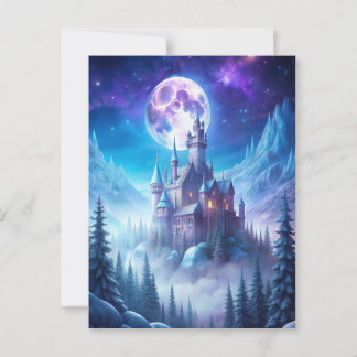 Ein Schloss im Winter Postkarte