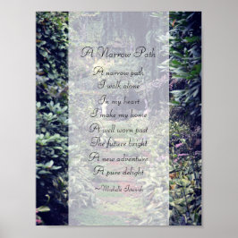 Ein schmaler Pfad ~ Gedicht von Michelle Istanish Poster