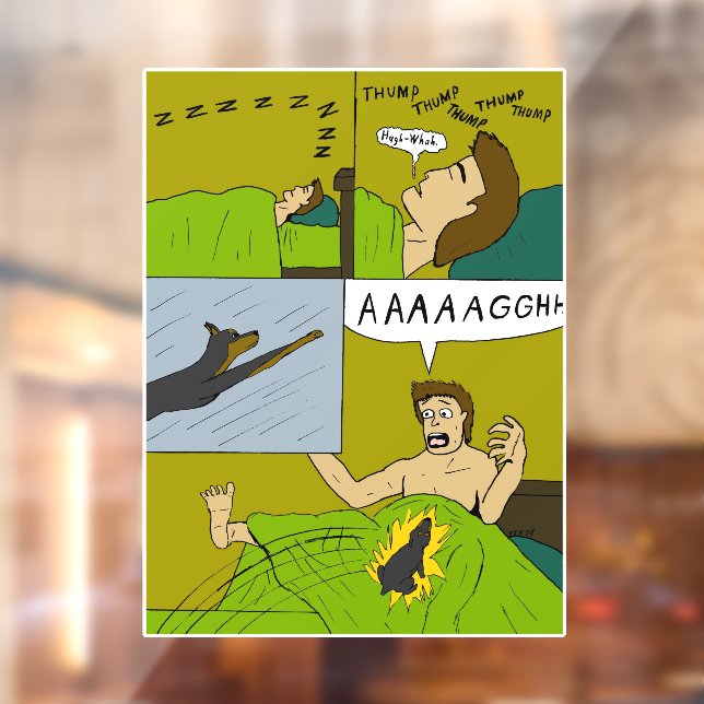 Ein schmerzhafter weck fensteraufkleber (Blatt 2)