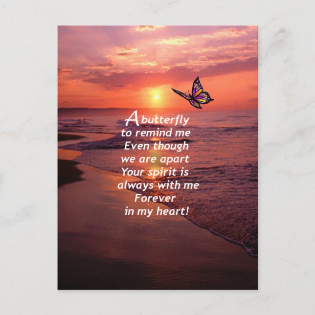Ein Schmetterling, der mich daran erinnert Postkarte (Vorderseite)