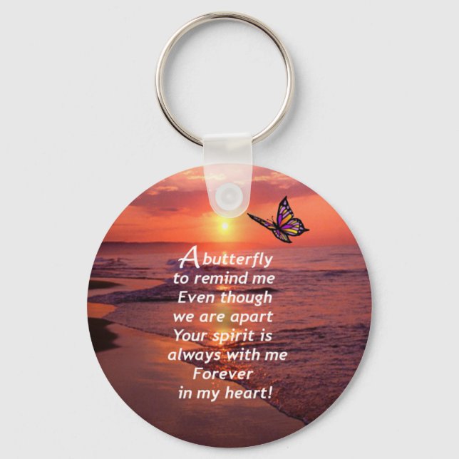 Ein Schmetterling, der mich daran erinnert Schlüsselanhänger (Vorderseite)