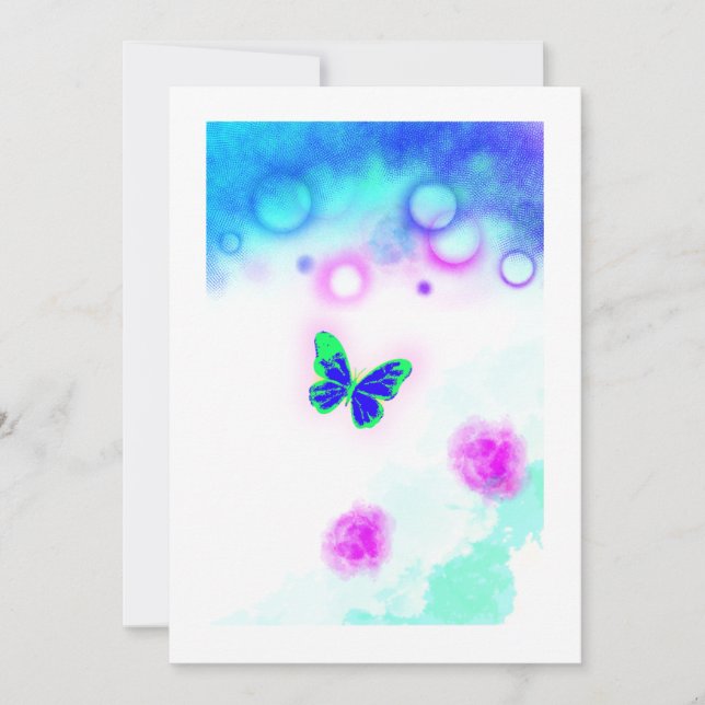 Ein Schmetterling  Einladung (Vorderseite)