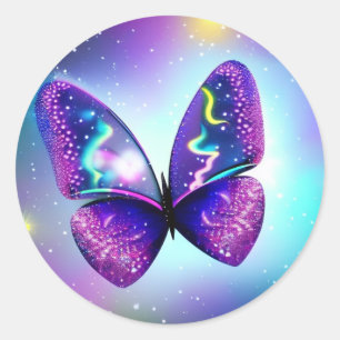 Ein Schmetterling Runder Aufkleber