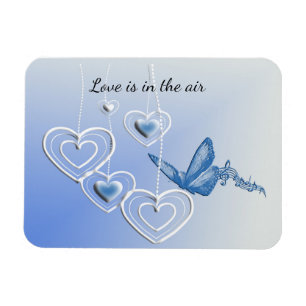 Ein Schmetterling und Herzen Magnet
