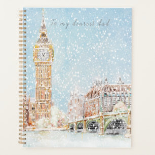 Ein schneebedeckter Tag in London Planer