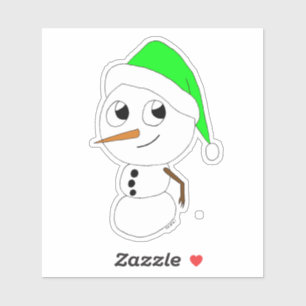 ein Schneemann Aufkleber