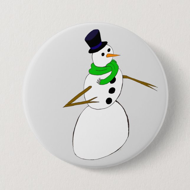 ein Schneemann Button (Vorderseite)