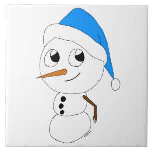 ein Schneemann Fliese