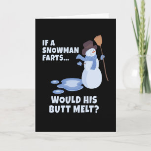 Ein Schneemann Furzen Weihnachtsschneemann Karte