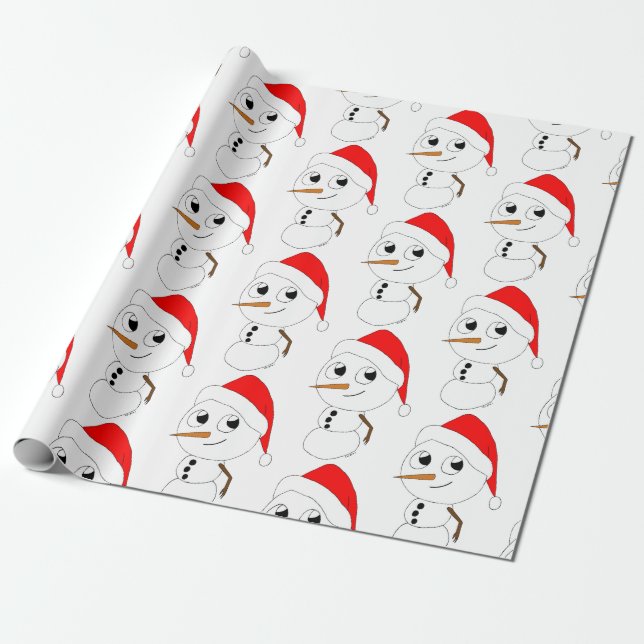 ein Schneemann Geschenkpapier (Ungerollt)