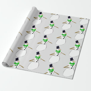 ein Schneemann Geschenkpapier