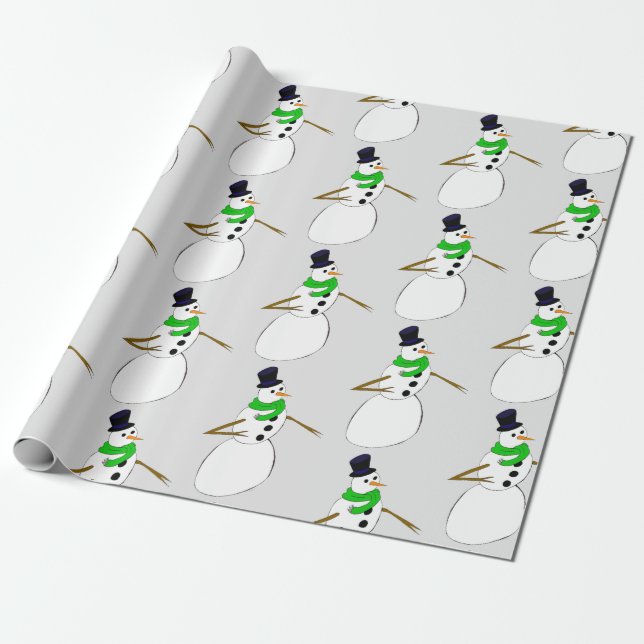 ein Schneemann Geschenkpapier (Ungerollt)