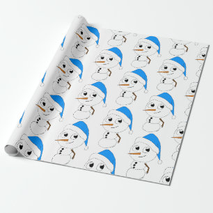 ein Schneemann Geschenkpapier