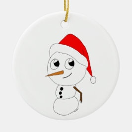 ein Schneemann Keramik Ornament