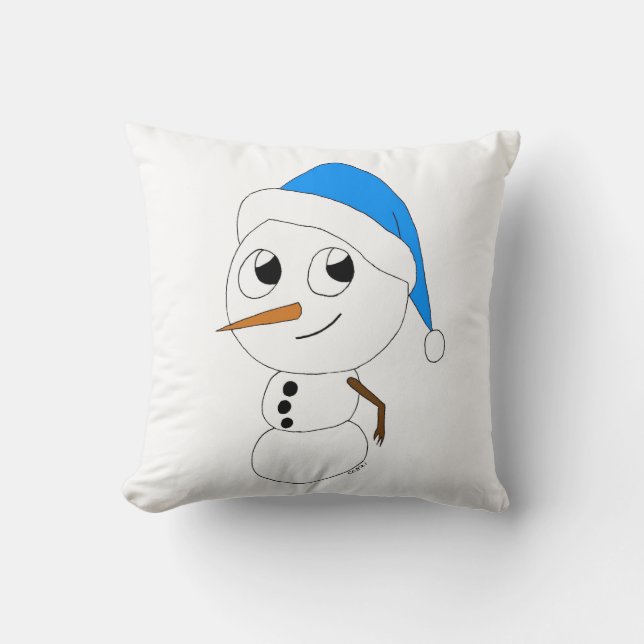 ein Schneemann Kissen (Vorderseite)