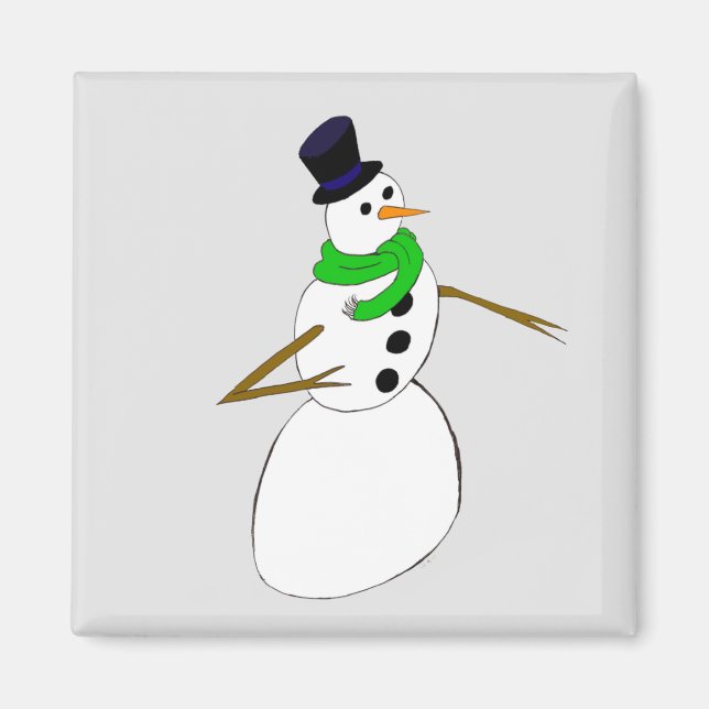 ein Schneemann Magnet (Vorne)