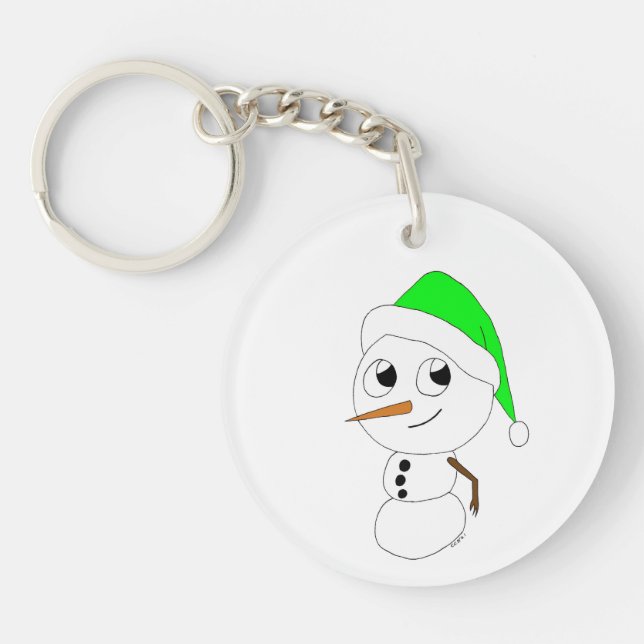 ein Schneemann Schlüsselanhänger (Vorderseite)