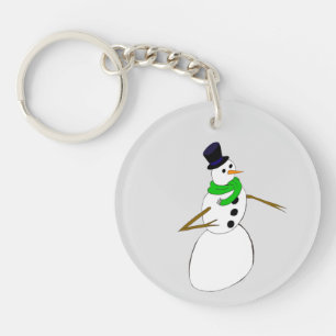 ein Schneemann Schlüsselanhänger