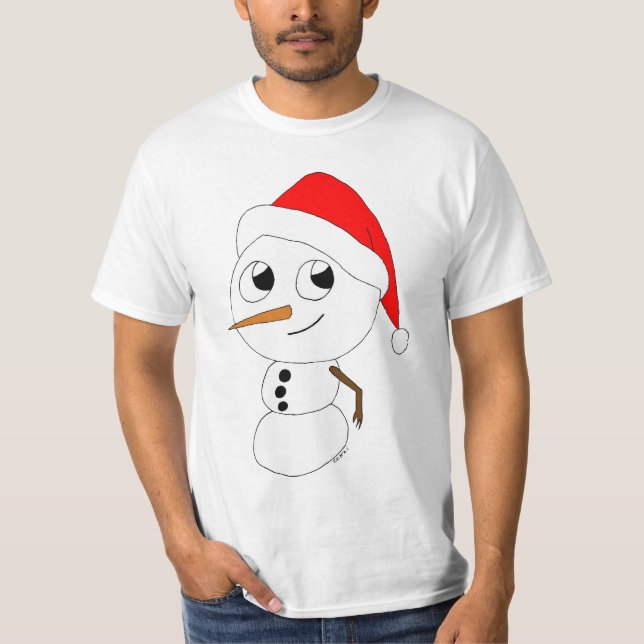 ein Schneemann T-Shirt (Vorderseite)
